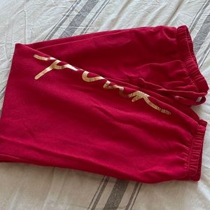 Victoria Secret Red sweat pants